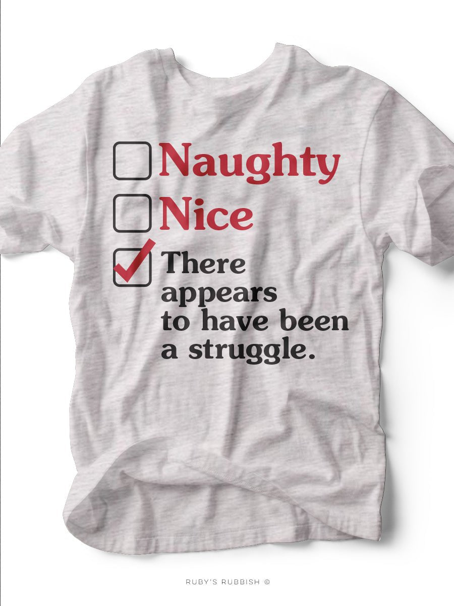 Naughty Or Nice | Seasonal T-Shirt | Ruby’s Rubbish®