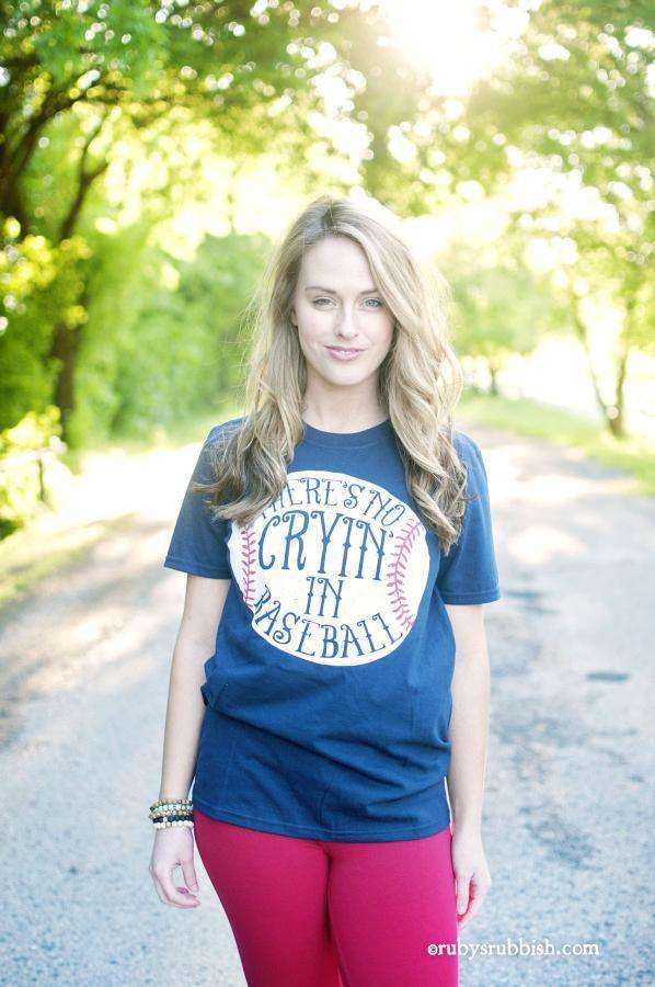 No Crying in Baseball | Game Day T-Shirt | Ruby’s Rubbish®