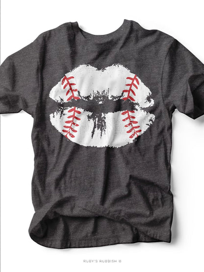 Baseball Lips | Game Day T-Shirt | Ruby’s Rubbish®