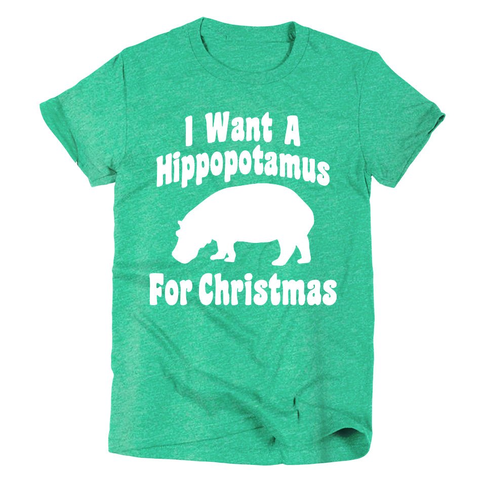 I Want a Hippopotamus for Christmas | Kid's T-Shirt | Ruby’s Rubbish®