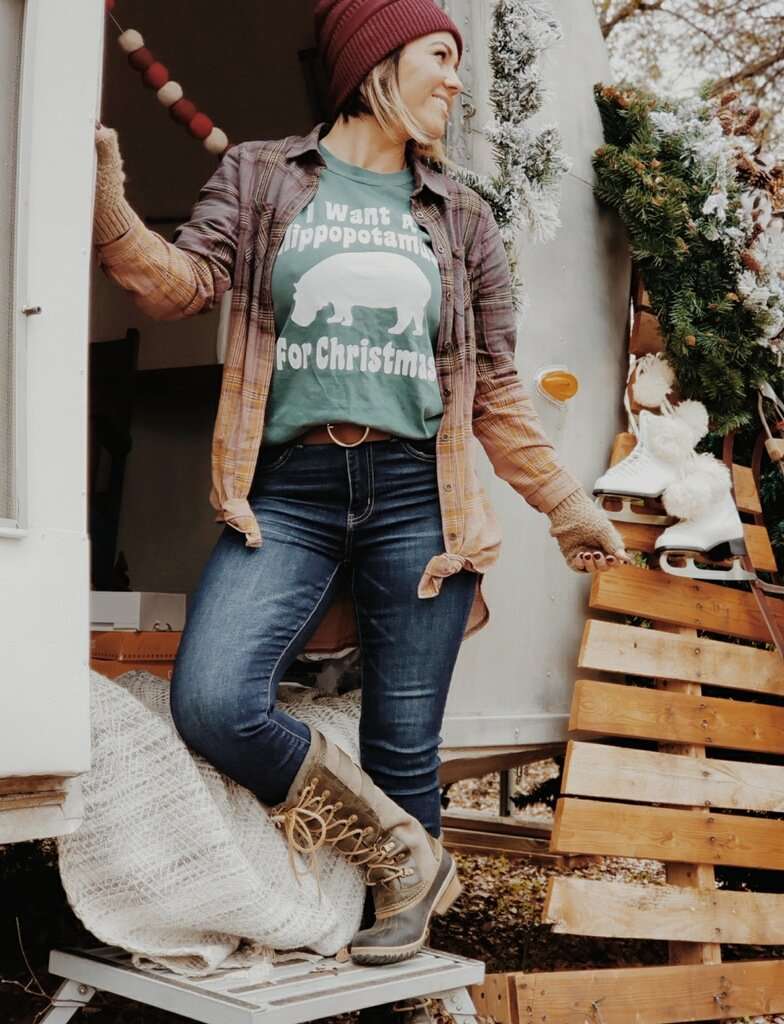 I Want A Hippopotamus For Christmas | Season Comfort Color T-Shirt | Ruby’s Rubbish®