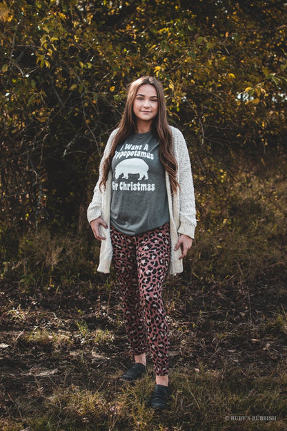 I Want A Hippopotamus For Christmas | Seasonal T-Shirt | Ruby’s Rubbish®