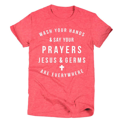 Jesus & Germs Are Everywhere | Women’s T-Shirt | Ruby’s Rubbish®