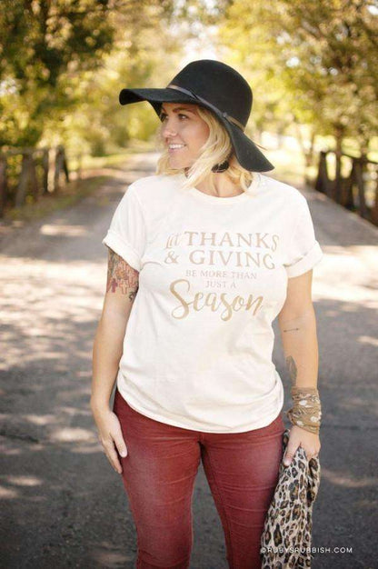 Let Thanks & Giving | Women’s T-Shirt | Ruby’s Rubbish®