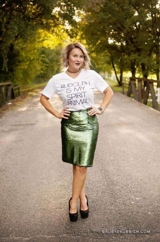 Rudolph Is My Spirit Animal | Seasonal T-Shirt | Ruby’s Rubbish®