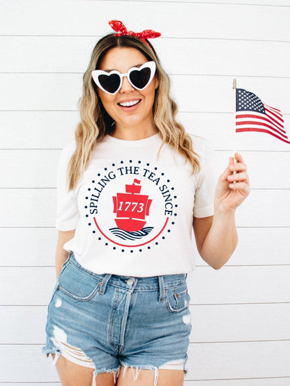 Spilling Tea Since 1773 | Americana T-Shirt | Ruby’s Rubbish®