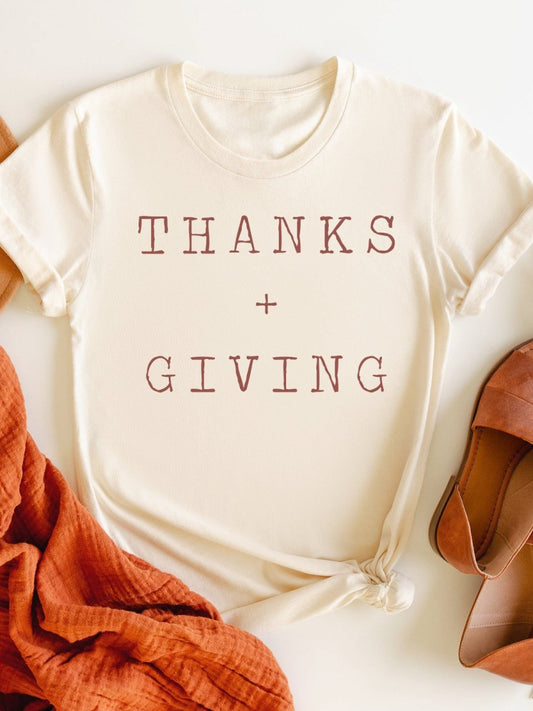 Thanks + Giving | Seasonal T-Shirt | Ruby’s Rubbish®