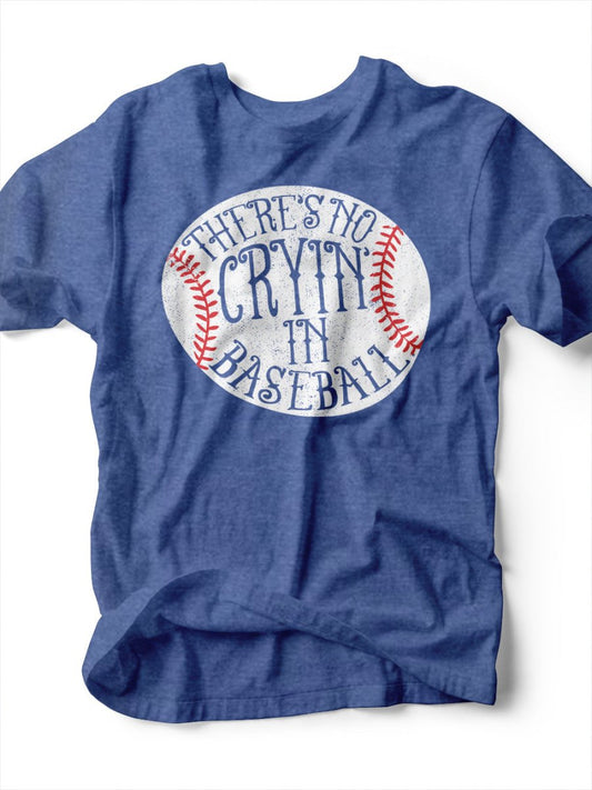 There's No Crying In Baseball | Kid's T-Shirt | Ruby’s Rubbish®