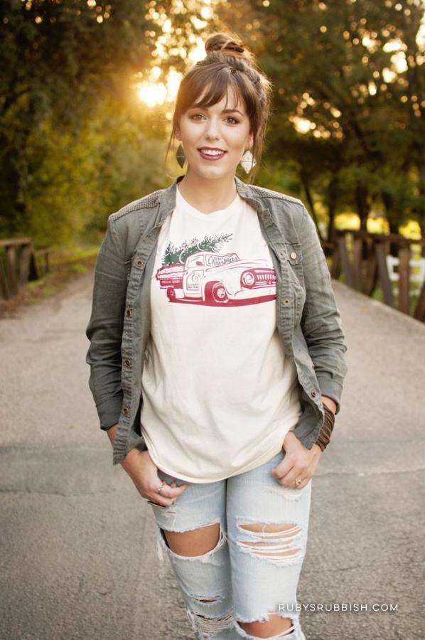 Vintage Christmas Truck | Seasonal T-Shirt | Ruby’s Rubbish®